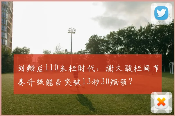 刘翔后110米栏时代,谢文骏栏间节奏升级能否突破13秒30瓶颈?
